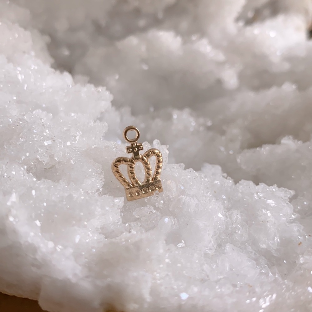 new gold plated crown charm